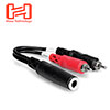 HOSA Y Stereo Breakout Cable (YPR-257) / ȣ�� ���� Y ���̺� (5.5 TRSF to Dual RCA)