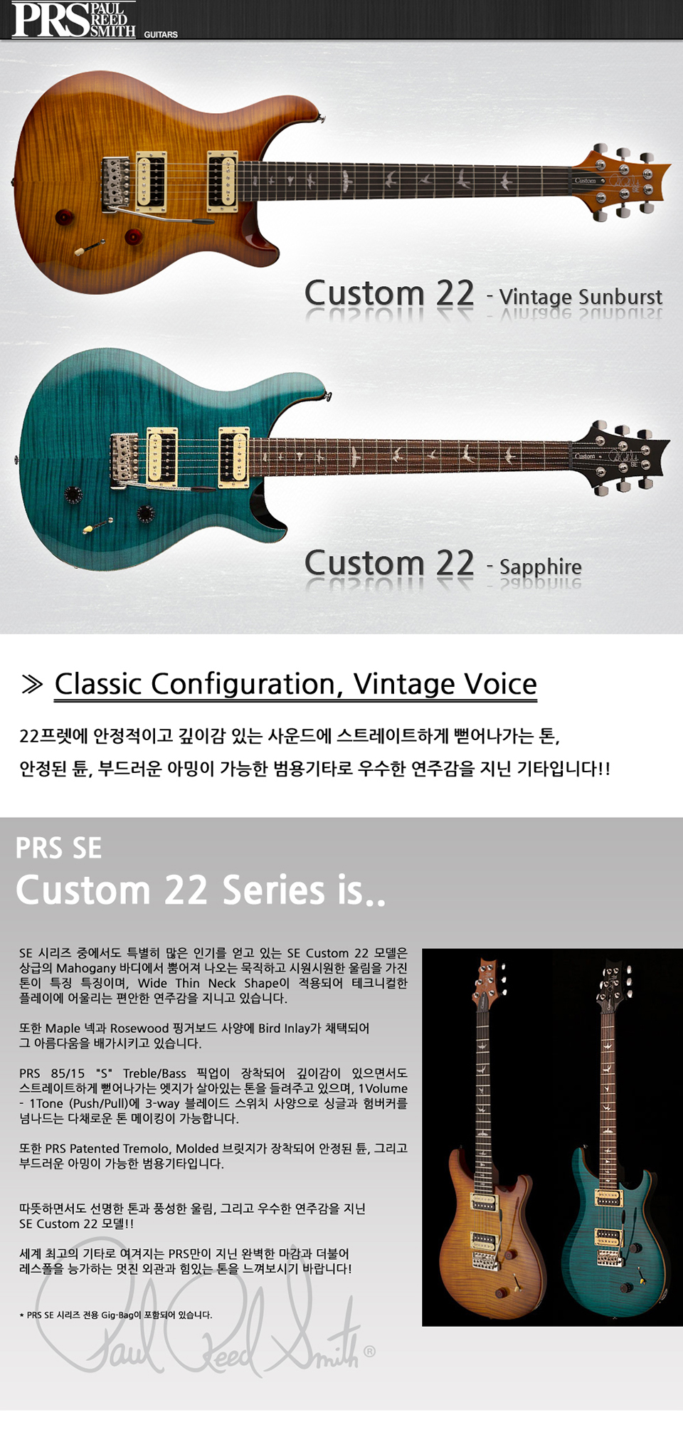 [2021] PRS SE - Custom 22 / PRS �Ϸ���Ÿ (Vintage Sunburst) �� �̹��� 2