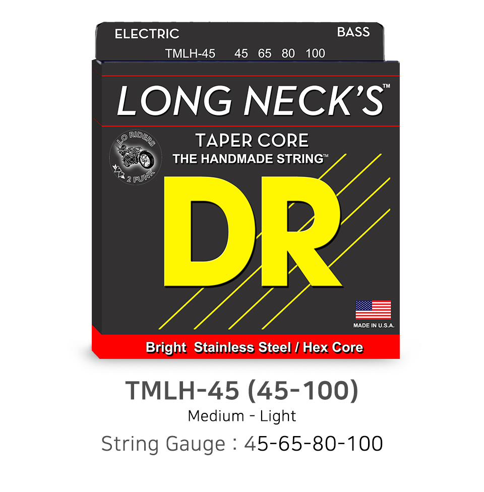 DR - Long Necks Taper Core Stainless Steel Bass Medium-Light / ��Ƽ������ ���̽� ��Ʈ�� 45-100 (TMLH45) �� �̹��� 2