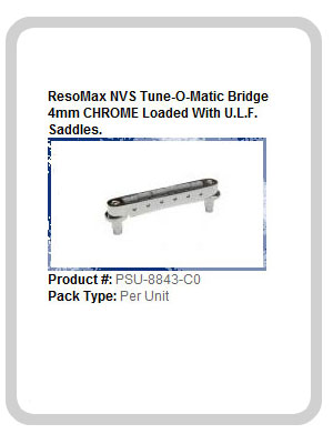 [����] Graphtech - ResoMax NVS Tune-O-Matic 4mm / �׶����� �긴�� Chrome (PSU-8843-C0) �� �̹��� 5