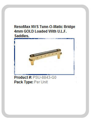 [����] Graphtech - ResoMax NVS Tune-O-Matic 4mm / �׶����� �긴�� Gold (PSU-8843-G0)old �� �̹��� 5