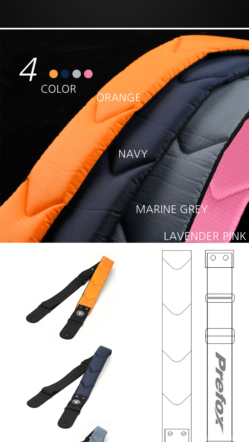 [����] Prefox BG-10 EPE Comport Strap (Orange) �� �̹��� 5