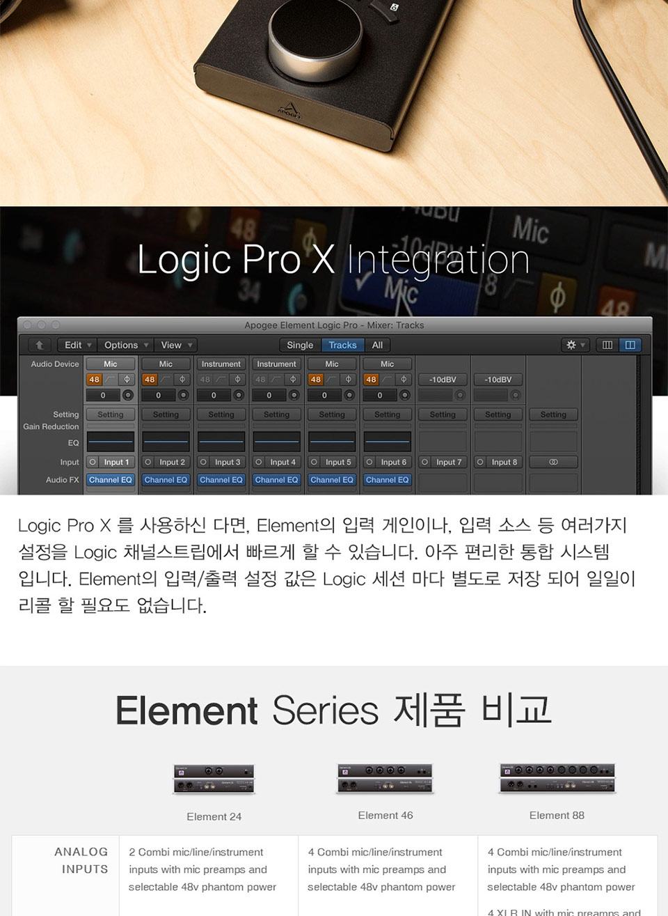 [����] Apogee Element 88  / Mac ���� ����� �������̽� �� �̹��� 9