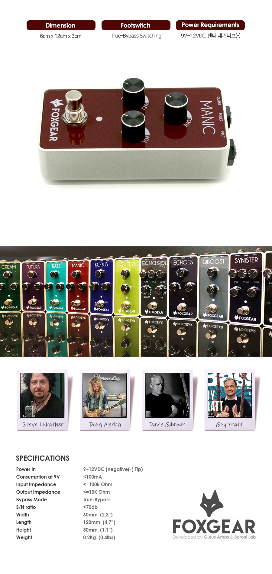 [����] FOXGEAR - Manic (Vintage Fuzz) �� �̹��� 3