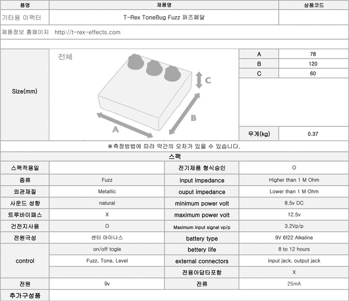[����] T-Rex ToneBug Fuzz ������� �� �̹��� 5