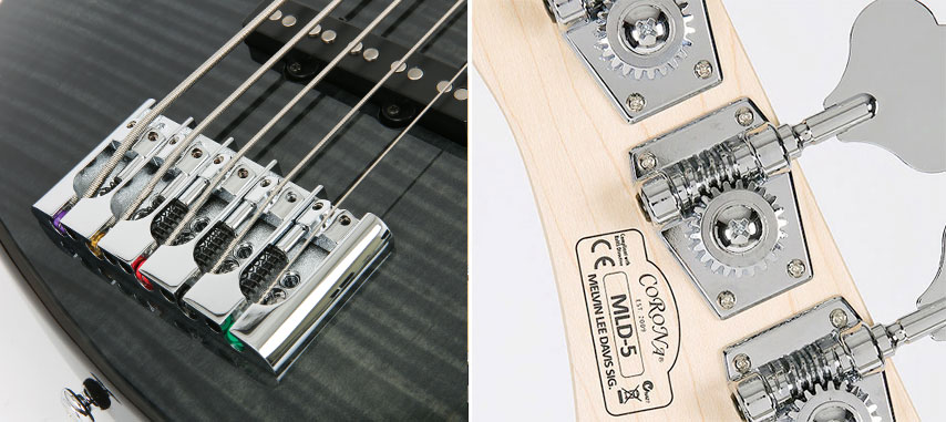 [����] Corona MLD5 Melvin Lee Davis Sig. 5-String / ��� �� ���̺� �ñ״�ó Trans Black (White Pearl inlay) �� �̹��� 11