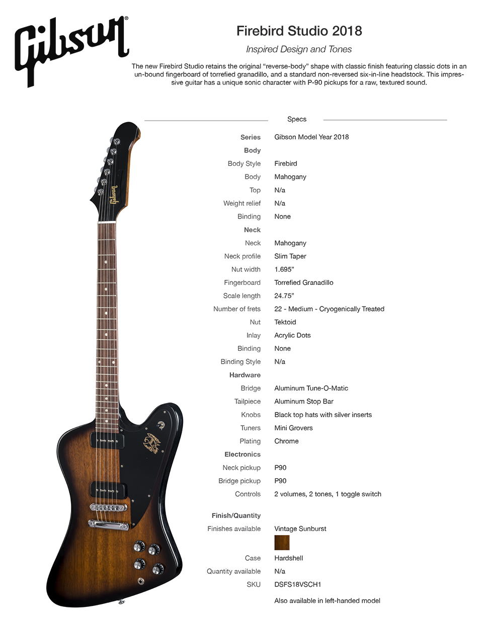 [����] [�齼 �����̳� �ø��� ��Ư��]Gibson Firebird Studio 2018 Vintage Sunburst (DSFS18VSCH1) �� �̹��� 1