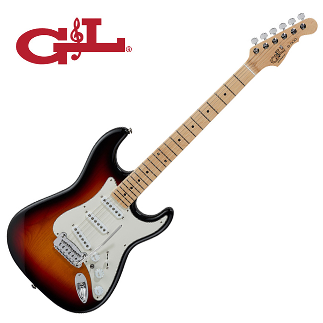 G&L 지엔엘 G&L Fullerton Deluxe S-500 일렉기타 (3TS/MP) 3-Tone Sunburst / Maple Fingerboard