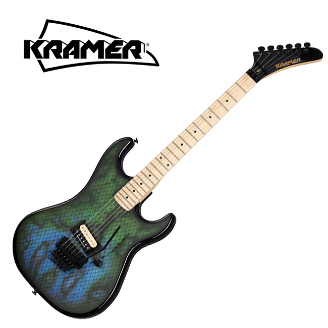 Custom 크레이머 Kramer Baretta Custom Graphics Viper 일렉기타 (Snake Blue Green)