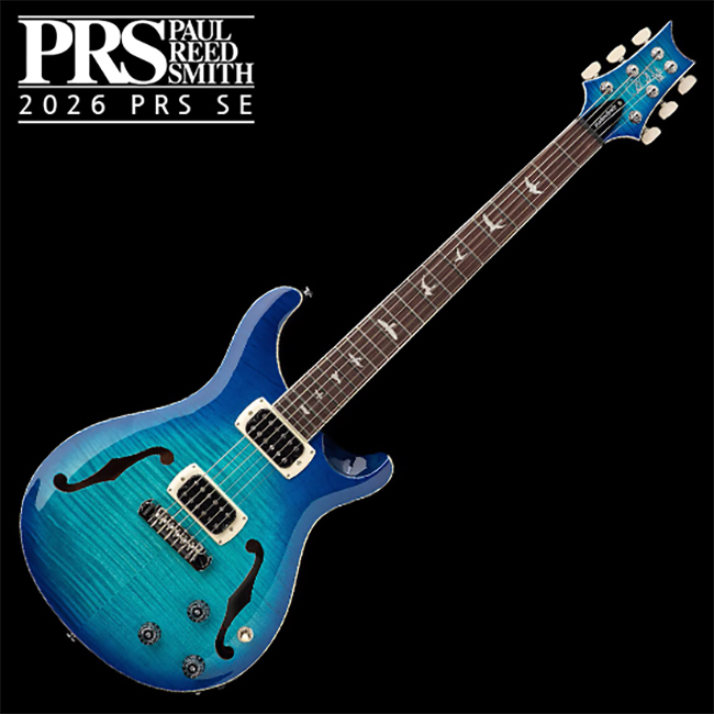 Blue Microphones [2026] PRS SE Hollowbody I Piezo 일렉기타 (Lake Blue)