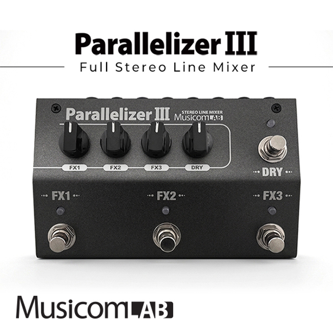 뮤지콤랩 MusicomLAB Parallelizer III 스테레오 라인 믹서 글로벌 베스트 셀러 / 궁극의 페달보드 솔루션!