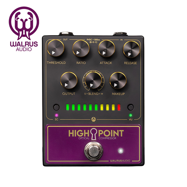 Walrus Audio 월러스 오디오 Walrus Audio Highpoint 아날로그 옵티컬 컴프레서 스튜디오급 기타/베이스 겸용 컴프레서
