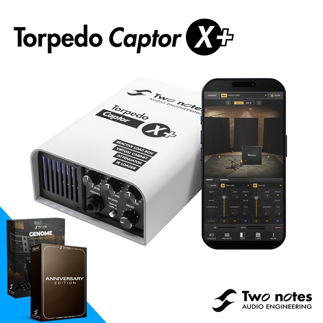 투노츠 Two Notes Torpedo Captor X+ 로드박스 & IR 캐비닛 (16 ohm)