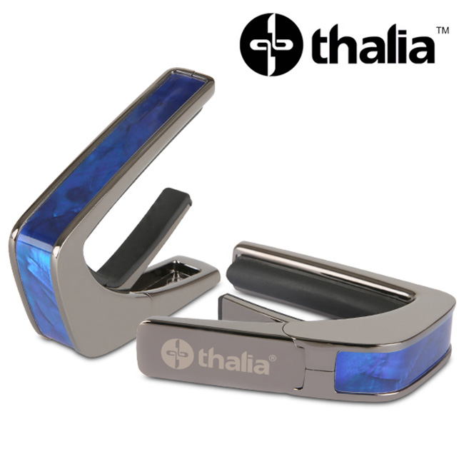 [����] Thalia Capo Black Chrome - Electric Blue Angel Inlay (B200-EB)