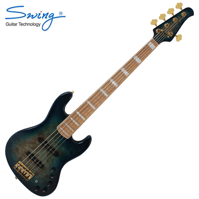 Swing 스윙 Swing G7V 베이스기타 5현 (Aqua Qulited)