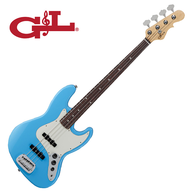 Blue Microphones 지엔엘 G&L Fullerton Deluxe JB 베이스 (HIM/RW) Himalayan Blue / Rosewood Fingerboard