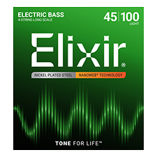 ������ Elixir NANOWEB ������ Nickel Plated ���̽� ��Ʈ�� 045-100 (14052)