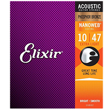 ������ Elixir NANOWEB Phosphor Bronze ������ ���Ÿ ��Ʈ�� 010-047 (16002)