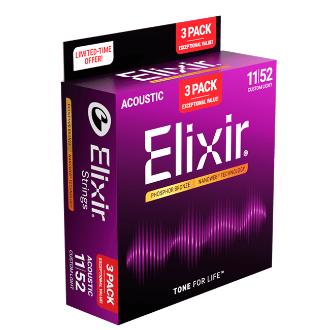 ������ NANOWEB Phosphor Bronze ������ ���Ÿ ��Ʈ�� 3�� 011-052 (16568)