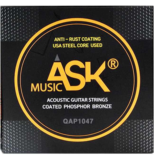 ASK MUSIC - Coated Phosphor Bronze Wound / ������ƽ ��Ʈ�� 010-047 (QAP1047)