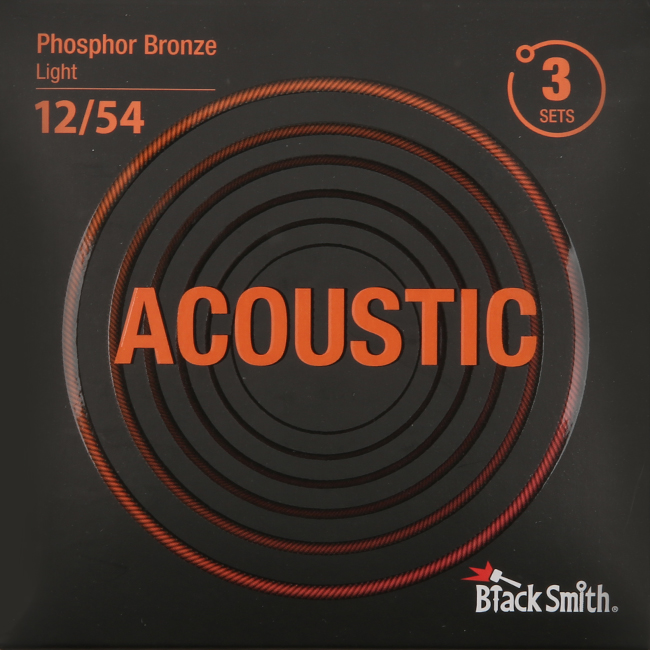 �������̽� Black Smith Phosphor Bronze ���Ÿ ��Ʈ�� 012-054 3�� (PB-1254-3P)