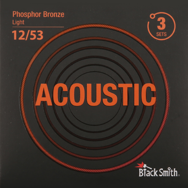 �������̽� Black Smith Phosphor Bronze ���Ÿ ��Ʈ�� 012-053 3�� (PB-1253-3P)