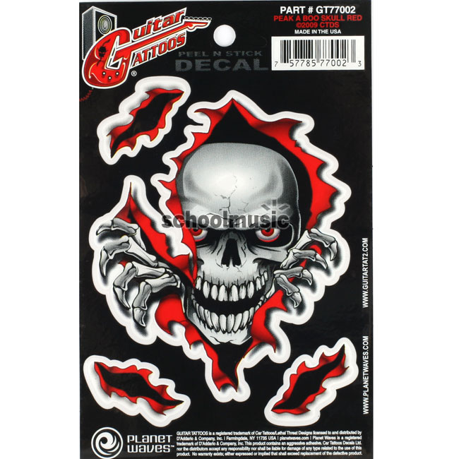 [����] Planet Waves Guitar Tattoo ��ƼĿ(GT77002)-Peek A Boo Skulls
