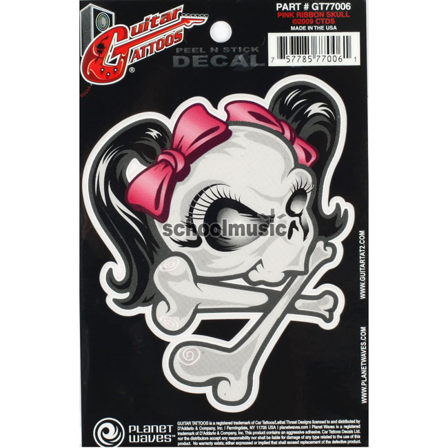 [����] Planet Waves Guitar Tattoo ��ƼĿ(GT77006)-Ribbon Skull