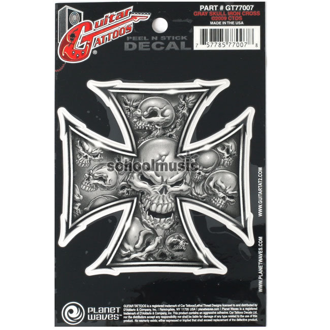 [����] Planet Waves Guitar Tattoo ��ƼĿ(GT77007)-Grey Iron Cross