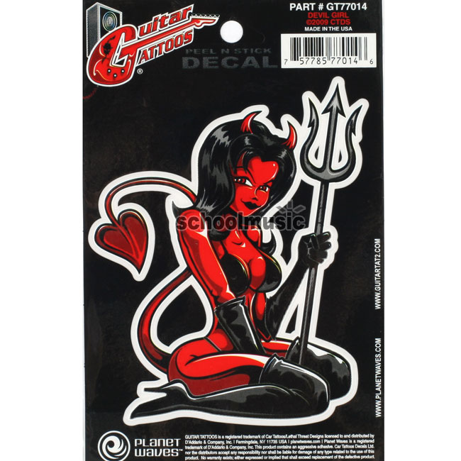 [����] Planet Waves Guitar Tattoo ��ƼĿ(GT77014)-Devil Girl