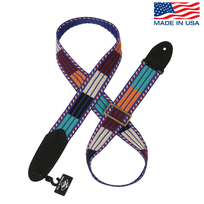 LM Folk Stripe Jacquard Wooven Strap / ��Ÿ & ���̽��� ��Ʈ�� Blue (FO-BL)