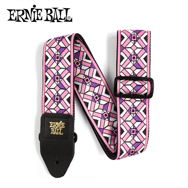 [����] Ernie Ball - Classic Jacquard Strap<br>��Ϻ� ��Ÿ & ���̽� ��Ʈ��<br>Kaleidoscope Pink (P04658)
