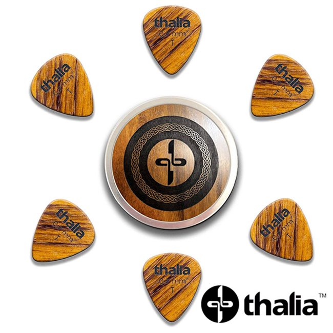 [����] Thalia Pick Standard Shape - 0.9mm Tigerwood 6 Set (TG09-STAND-6)