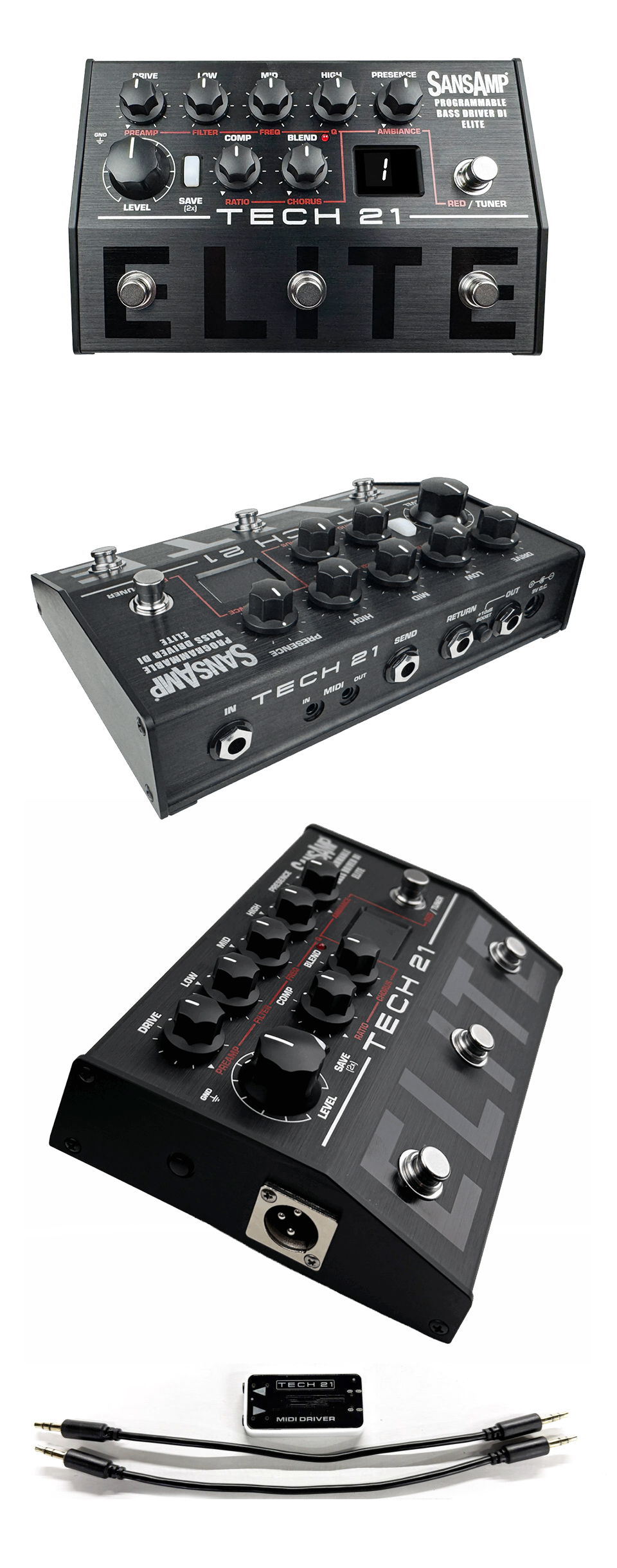 ��ũ21 Tech21 �꽺���� SansAmp Programmable Bass DI Elite �� �̹��� 2