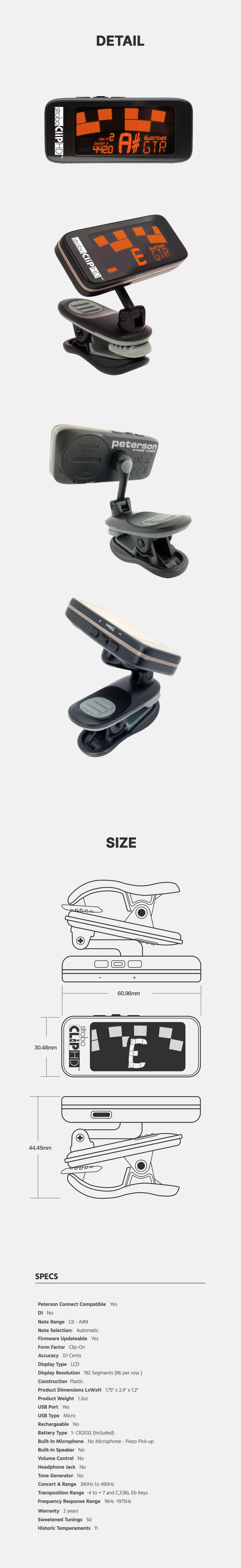 ���ͽ� Peterson StroboClip HD Ŭ�� Ʃ�� �� �̹��� 4