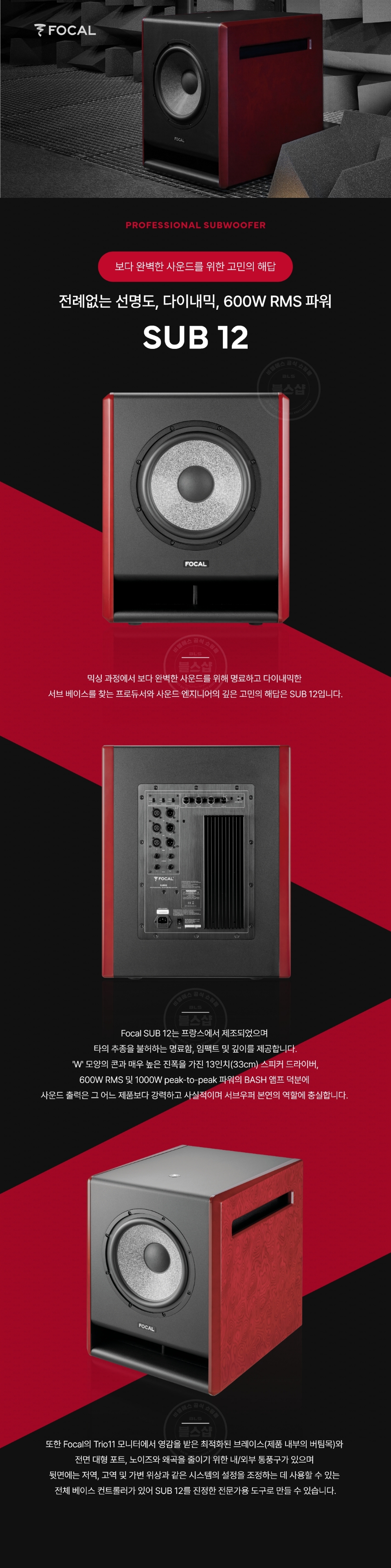 ��Į Focal SUB 12 ���� ���� (1��) �� �̹��� 1