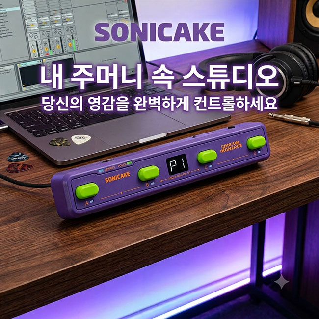 �Ҵ�����ũ Sonicake Pocket Control ������ �������� �̵� ��Ʈ�ѷ� Purple (QCT-4PP)