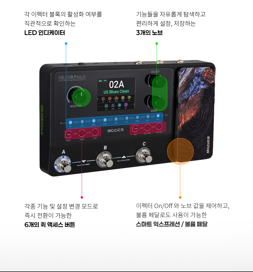 ����  Mooer Audio GE150 Plus Li ������ ��Ƽ������ �� �̹��� 8