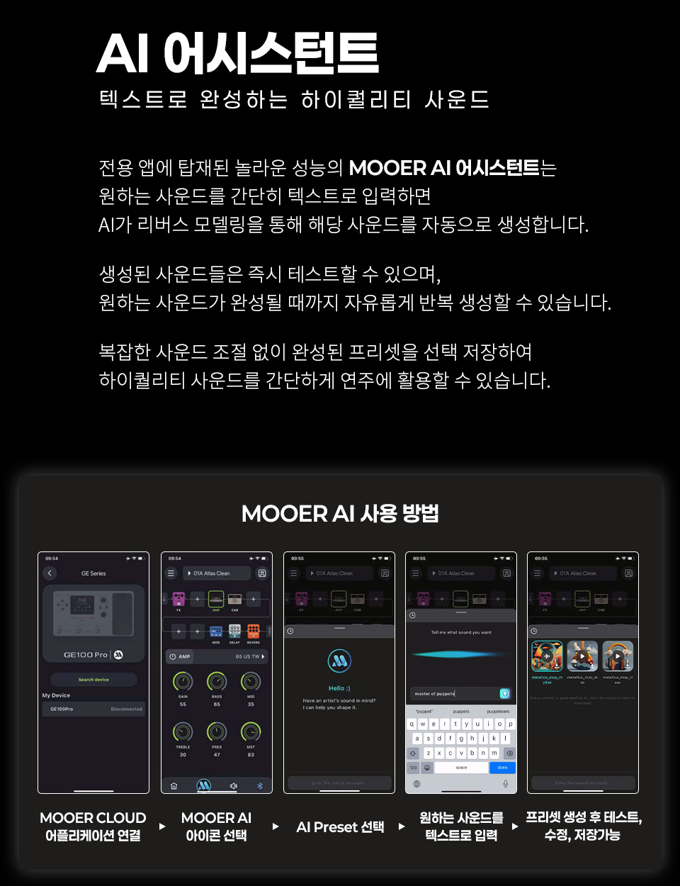 ���� Mooer Audio GE100 Pro AI ��Ƽ������ �� �̹��� 4