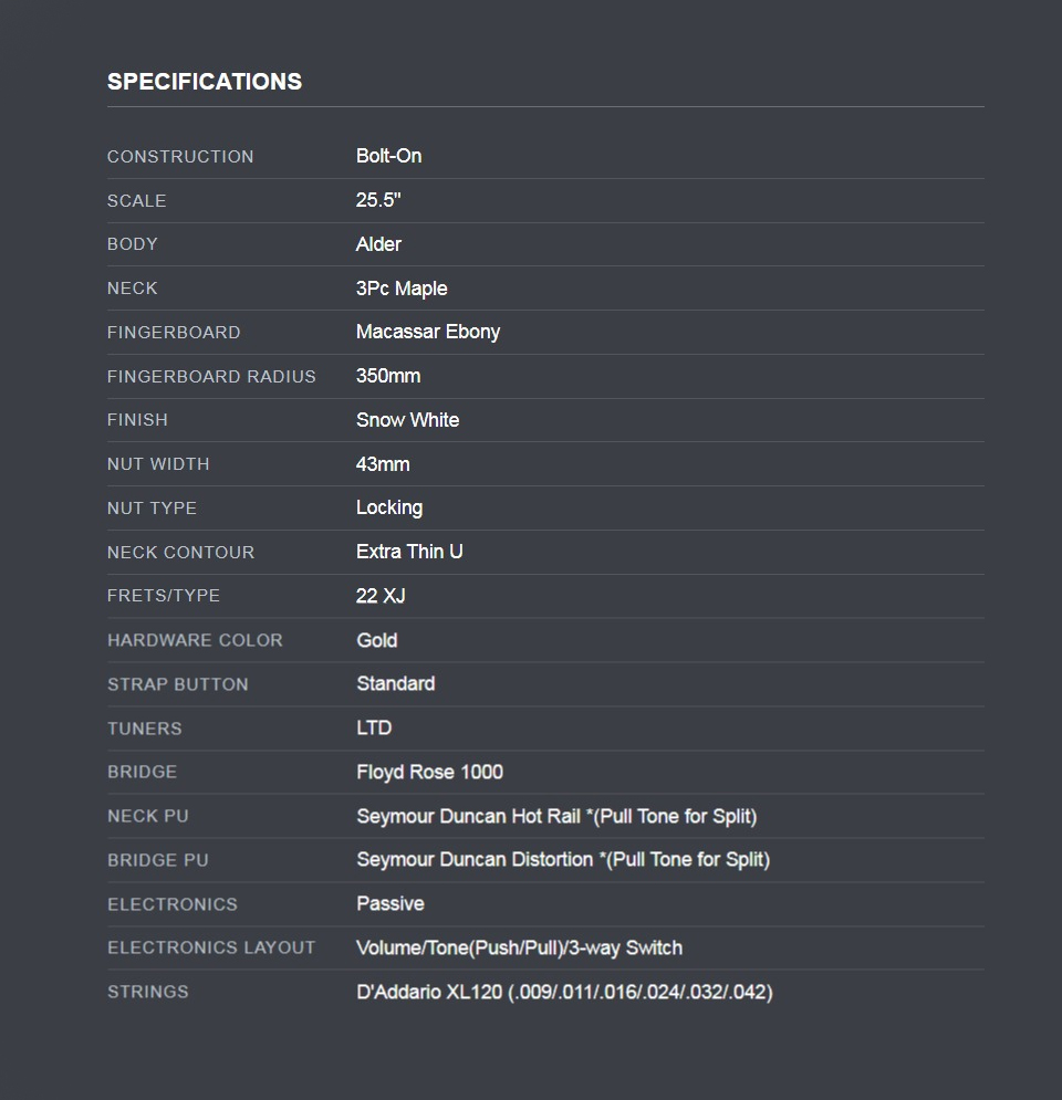[Ư��] LTD Mirage Deluxe 87 �Ϸ���Ÿ Snow White (2865) �� �̹��� 11